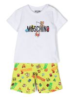 Moschino Kids ensemble en coton à logo Teddy Bear - Blanc - thumbnail