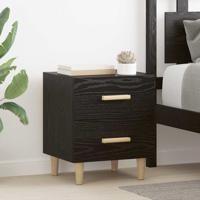 Bedkast 2 pcs Zwart eiken 40 x 35 x 47,5 cm Bewerkt hout