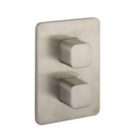 Crosswater Atoll Thermostatische Crossbox - inbouw - met afbouwdeel - 2 functies - RVS geborsteld ATCB1500LBPV/CROSSBOX