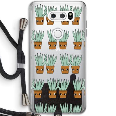Sansevieria: LG V30 Transparant Hoesje met koord