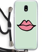 Kusje: Samsung Galaxy J3 (2017) Transparant Hoesje met koord