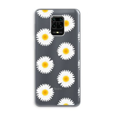 Margrietjes: Xiaomi Redmi Note 9 Pro Transparant Hoesje