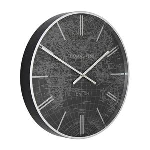 Klok World traveller zwart/zilver S