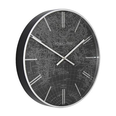 Klok World traveller zwart/zilver S