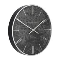 Klok World traveller zwart/zilver S