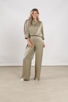 Nukus Lilly Blouse Shiny Nks02231 Blouse 350 Army