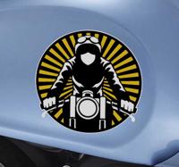 Motocyclist vintage stickers