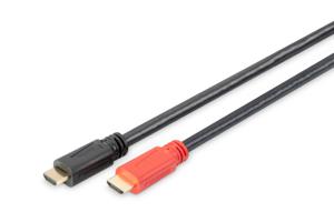 Digitus AK-330105-200-S HDMI-kabel HDMI Aansluitkabel HDMI-A-stekker, HDMI-A-stekker 20.00 m Zwart Vergulde steekcontacten