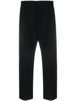 Attachment pleat-detail straight-leg trousers - Noir