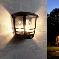 Solar wandlamp tickle met led filament lamp