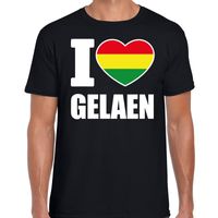 Carnaval I love Gelaen t-shirt zwart voor heren Carnaval I love Gelaen t-shirt zwart voor heren