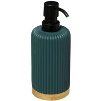 5Five Zeeppompje/dispenser - kunststeen - groen - 270 ml - navulbaar - toilet/badkamer/toilet