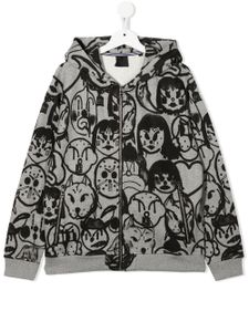 Givenchy Kids hoodie zippé à imprimé graphique - Gris