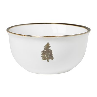 Schaaltje met gouden kerstboom - wit - ø13.5x6.5 cm Schaaltje met gouden kerstboom - wit - ø13.5x6.5 cm