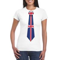 Engels thema shirt - Wit t-shirt - met Engeland vlag stropdas - dames - supporters