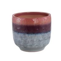 Elana Paarse Ronde Keramische Pot Ombre Patroon XL
