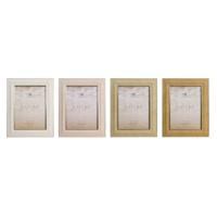 Fotolijsten Home ESPRIT Bruin Beige Kristal polyestyreen Scandi (4 Stuks)