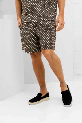 Lacoste Korte broek Heren Zwart/Beige - Maat M - Kleur: BeigeZwart | Soccerfanshop