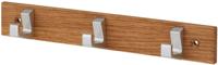 HANDDOEKREK 3-HAAKS HOUT - ALUMINIUM (0653)
