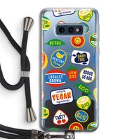 Fruitsticker: Samsung Galaxy S10e Transparant Hoesje met koord