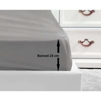 LOVELY HOME Hoeslaken 100% katoen 160x200x25 cm lichtgrijs