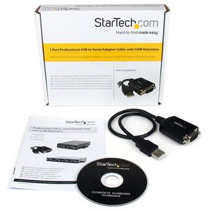 StarTech.com Professionele USB naar 1 Seriële Poort Adapterkabel met COM-behoud