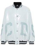 GCDS veste bomber Sequins Varsity Logo - Bleu - thumbnail