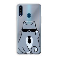 Cool cat: Samsung Galaxy A20s Transparant Hoesje