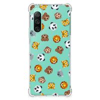 Doorzichtige Silicone Hoesje voor Sony Xperia 10 V Dieren Emojis - thumbnail