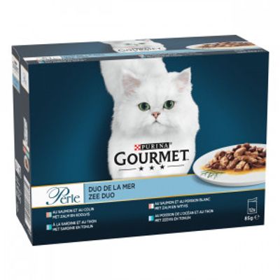 Purina Gourmet Perle Zee Duo natvoer kat (12x85 g) 12 x 85 g