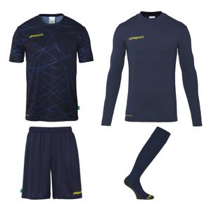 Uhlsport Prediction Keeperstenue Pack Kids Donkerblauw Geel