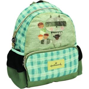 Hallmark Nordic Racoon rugzak junior 11 x 25 x 31 cm grijs/blauw