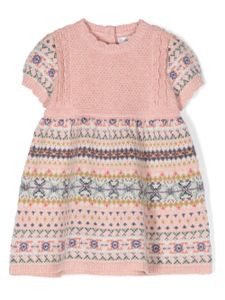 Ralph Lauren Kids robe en maille fair isle - Rose