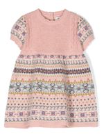 POLO RALPH LAUREN KIDS robe en maille fair isle - Rose - thumbnail