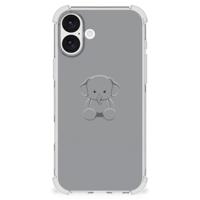 iPhone 16 Plus Stevig | Bumper Hoesje | Grijs Baby Olifant