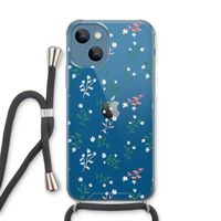 Small white flowers: iPhone 13 Transparant Hoesje met koord