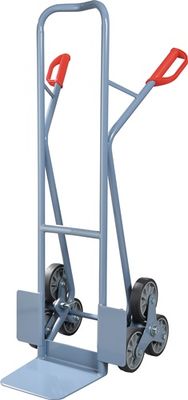 Promat/Tecwerk Trapsteekwagen | hoogte 1300 mm schep-mt. L250xB320mm | stalen buis 3armige wielster | volledig rubberen wielen - 9000443160