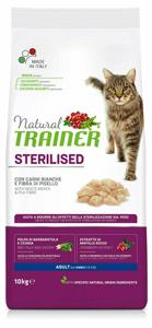 NATURAL TRAINER CAT STERILISED WHITE MEAT 10 KG