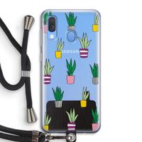 Sanseveria: Samsung Galaxy A40 Transparant Hoesje met koord