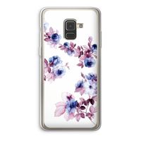 Waterverf bloemen: Samsung Galaxy A8 (2018) Transparant Hoesje Waterverf bloemen: Samsung Galaxy A8 (2018) Transparant Hoesje