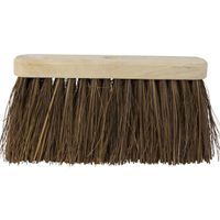 Bezemkop binnen/buiten - bruin - FSC hout/bassine natuurvezel - 30 cm