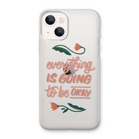 Optimistic flower girl: iPhone 13 mini Transparant Hoesje Optimistic flower girl: iPhone 13 mini Transparant Hoesje