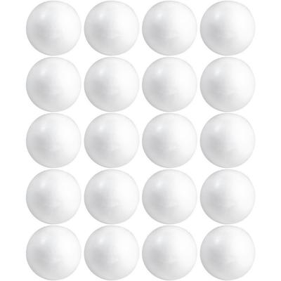 Piepschuim bollen/ballen - 20x - D15 cm - wit - styropor - hobby figuren
