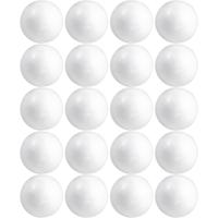 Piepschuim bollen/ballen - 20x - D15 cm - wit - styropor - hobby figuren
