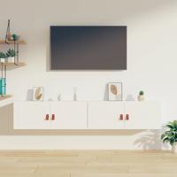 Wandkasten 2 st 80x30x30 cm massief grenenhout wit Wandkasten 2 st 80x30x30 cm massief grenenhout wit