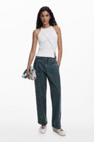 Rechte jeans met naden - GREEN - M