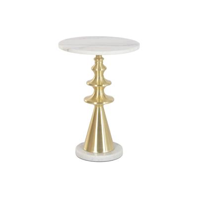 Bijzettafel Home ESPRIT Wit Gouden 41 X 41 X 58 CM Bijzettafel Home ESPRIT Wit Gouden 41 X 41 X 58 CM
