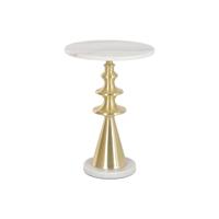 Bijzettafel Home ESPRIT Wit Gouden 41 X 41 X 58 CM Bijzettafel Home ESPRIT Wit Gouden 41 X 41 X 58 CM