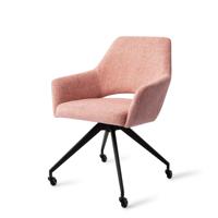 Jesper Home Eetkamerstoel 'Yanai' Glide Black, kleur Pink Punch