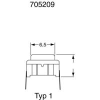 MEC 3CSH9 3CSH9 Druktoets 24 V/DC 0.05 A 1x uit/(aan) Moment IP67 1 stuk(s)